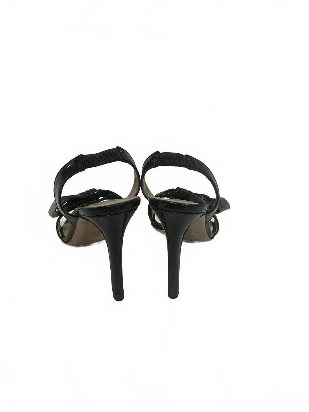 Valentino Garavani Black Patent Leather Bow Slingback Pumps Size 37 - Picture 7 of 9